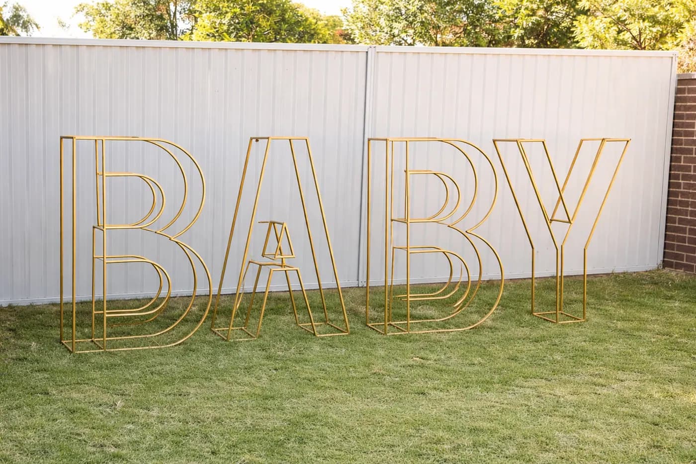 BABY Letter Sign available party rental item from HD Party Supplies