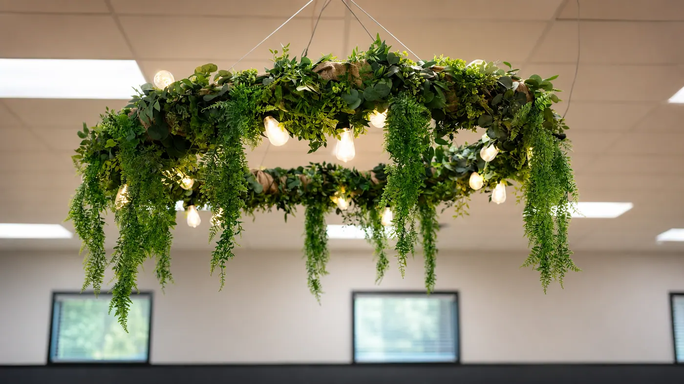 Greenery Hanging Garland available party rental item from HD Party Supplies