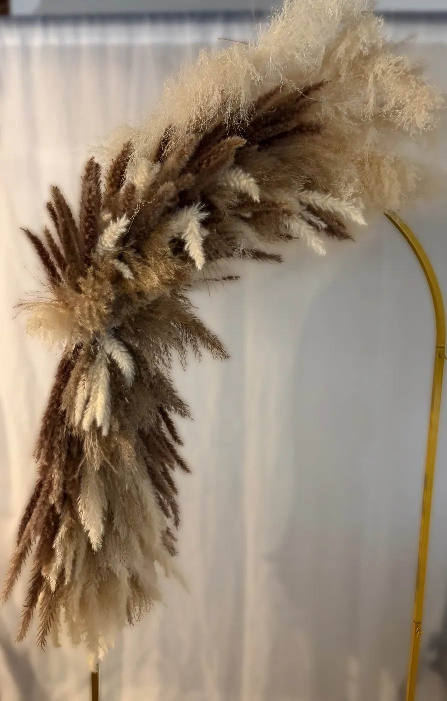 Pampas Grass Arch Swag available party rental item from HD Party Supplies