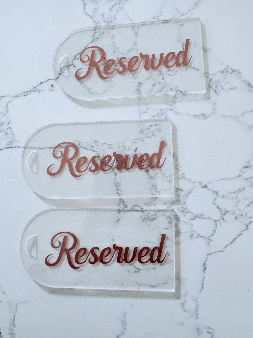 Reserved Acrylic Signs available party rental item from HD Party Supplies
