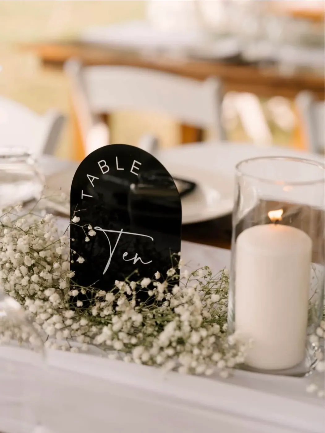 Reserved Table Number Sign reference image for HD Party Supplies rental planning