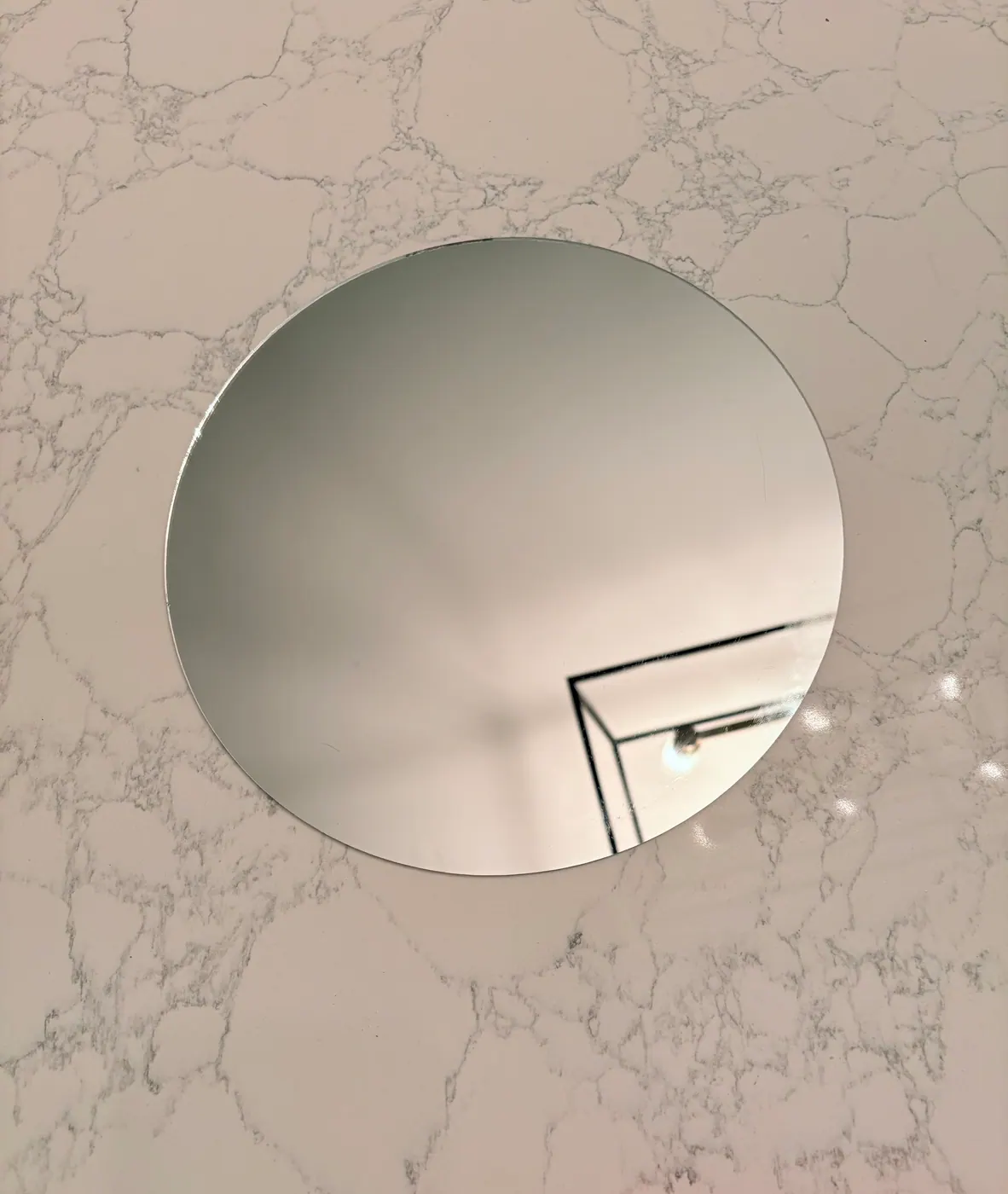 Round Mirror Tray available party rental item from HD Party Supplies