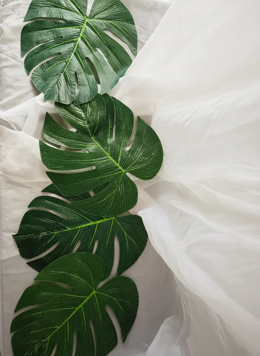 Tropical Leaf Garland available party rental item from HD Party Supplies