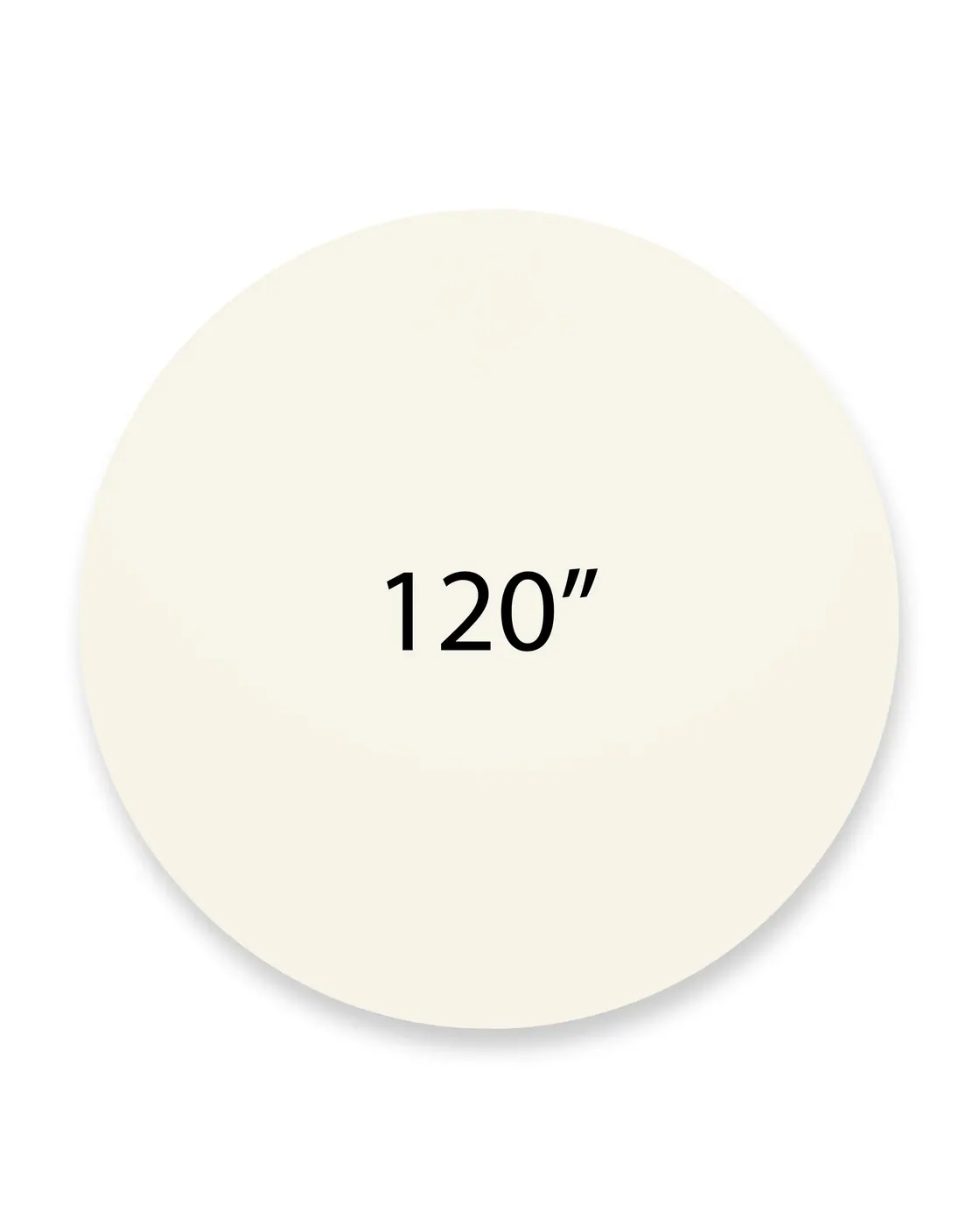120-Inch White Round Tablecloth reference image for HD Party Supplies rental planning